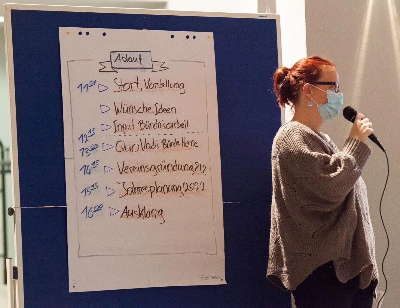 Moderatorin des Workshops "Quo vadis Bündnis Herne?"