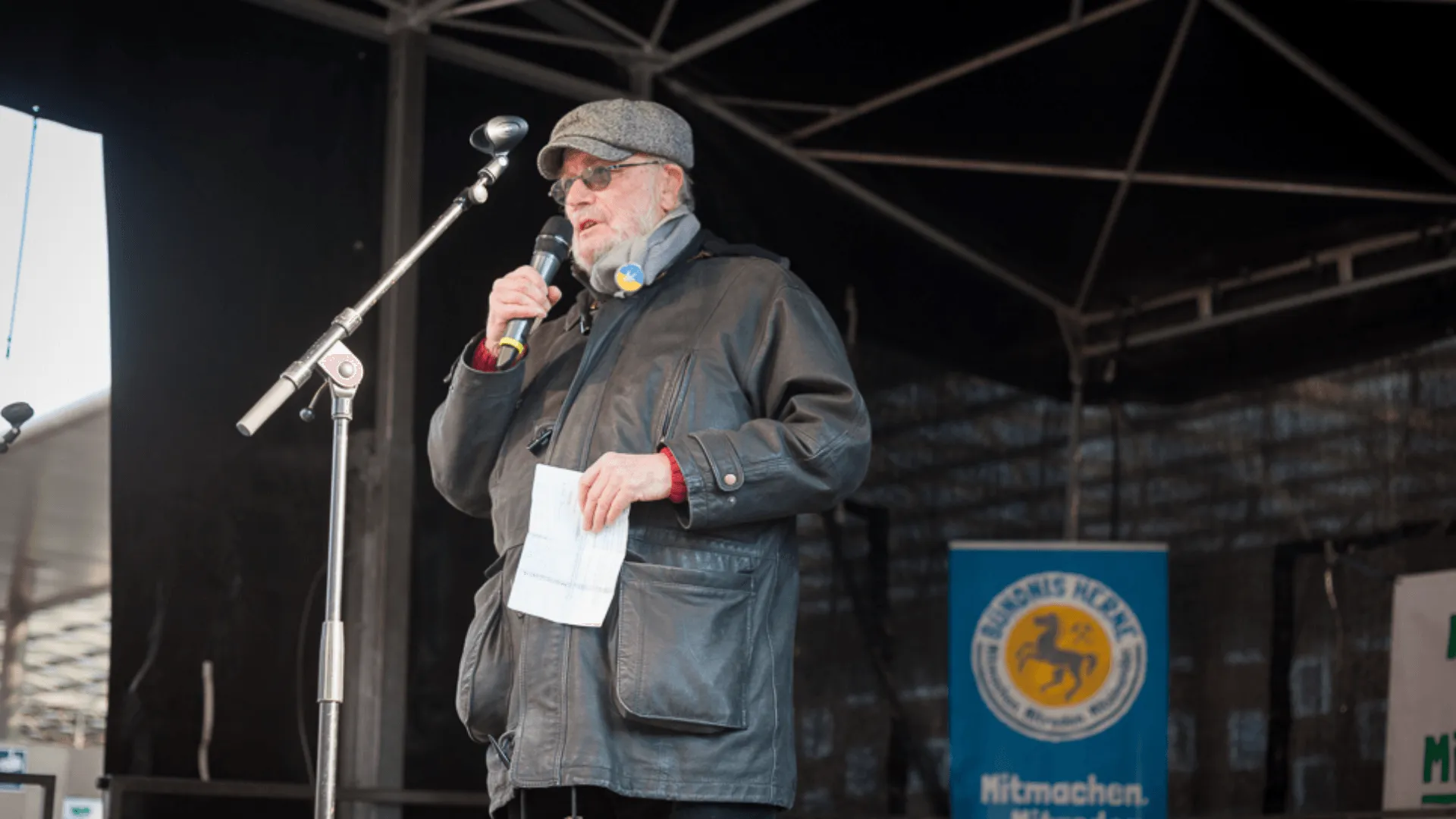 Jörg Höfeldt (Der Schorsch aus Baukau) auf der Kundgebung