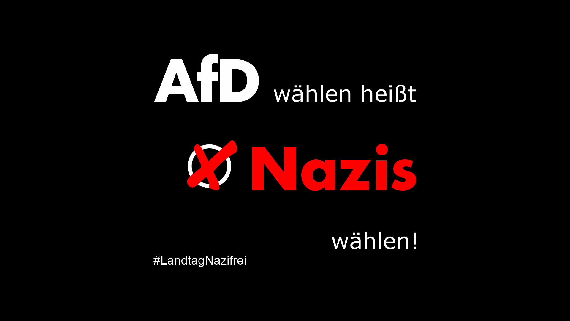 Logo der Kampagne "AfD Landtag Nazifrei"