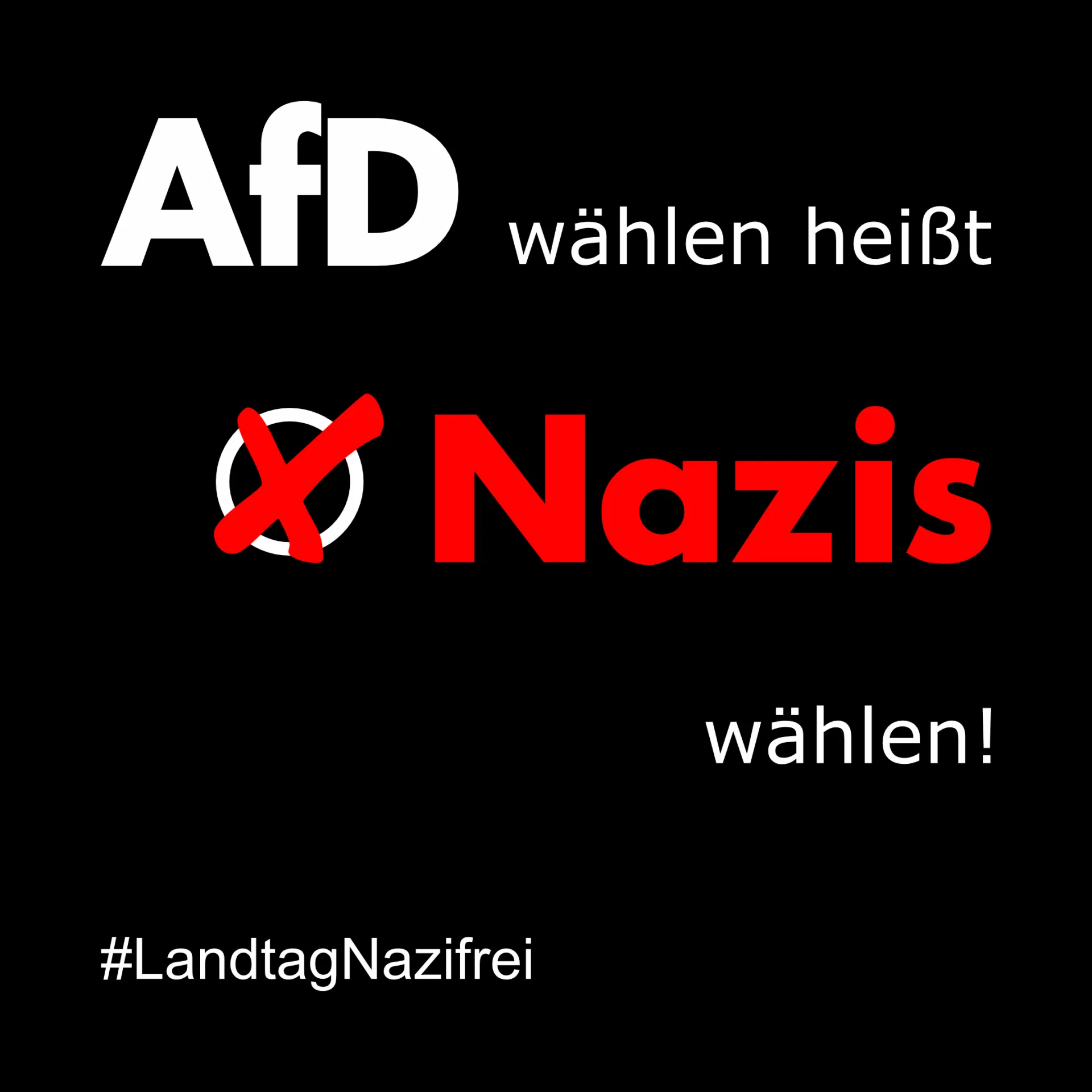 Logo der Kampagne "AfD Landtag Nazifrei"