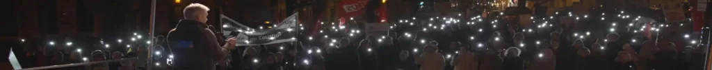 Verlesung des Herner Versprechen auf der Kundgebung "Das Herner Versprechen" (20.02.2024)