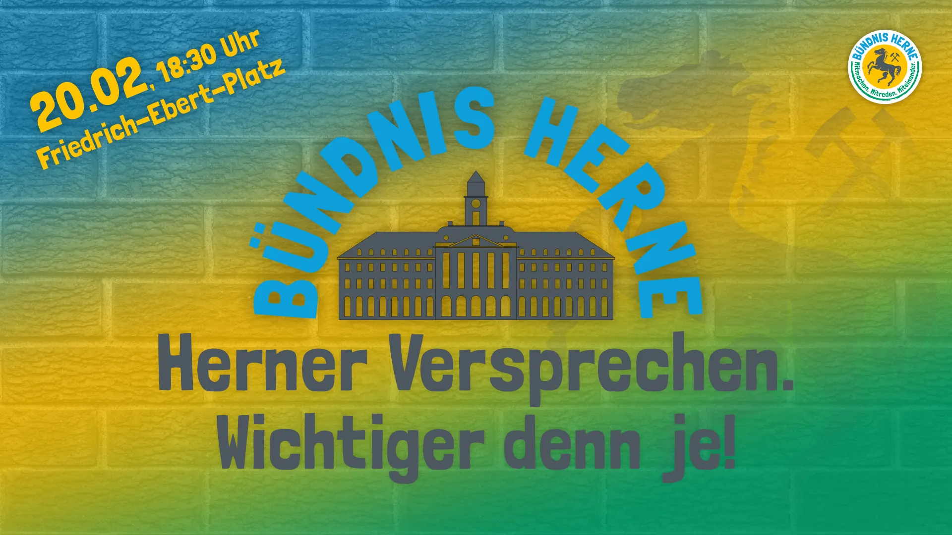 Logo der Kundgebung "Das Herner Versprechen - wichtiger denn je!"