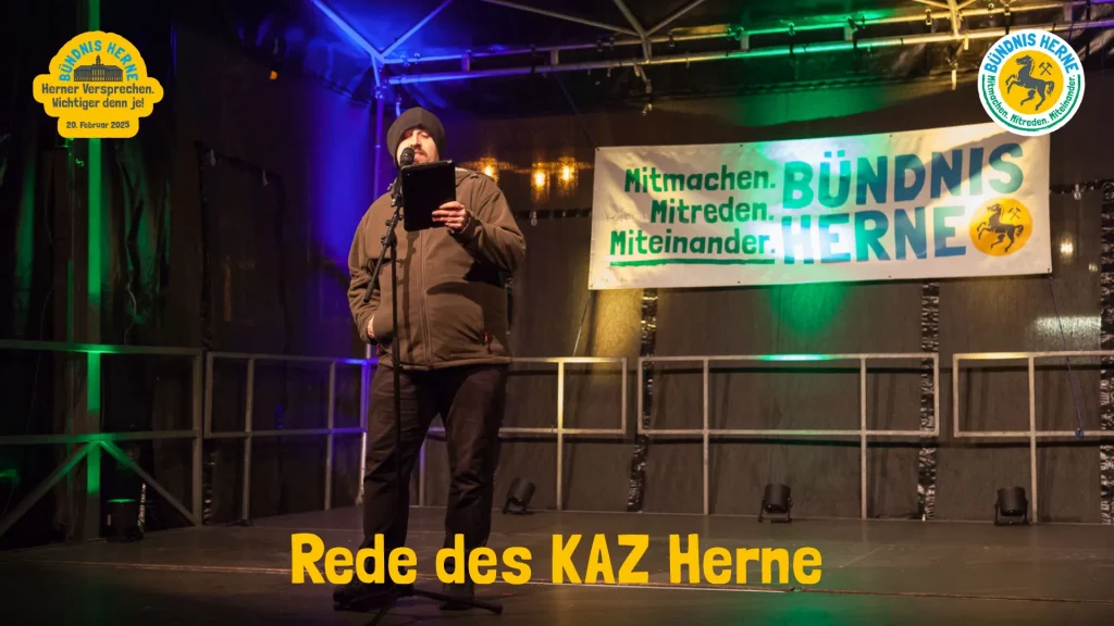 Vertreter des KAZ Herne e.V. auf der Bühne