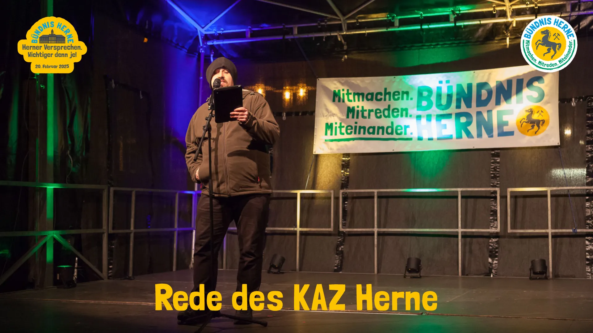 Vertreter des KAZ Herne e.V. auf der Bühne