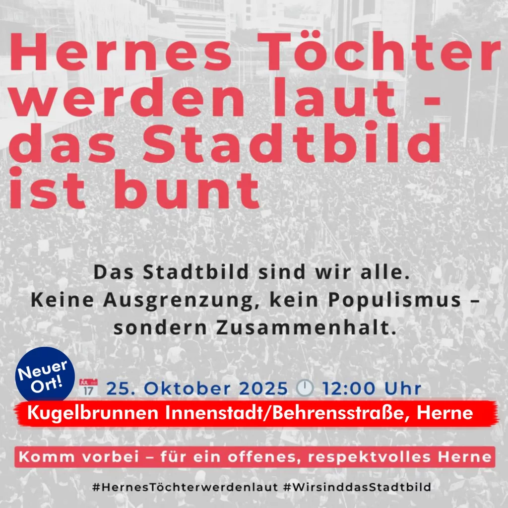 SharePic zur Kundgebung "Hernes Töchter werden laut!"