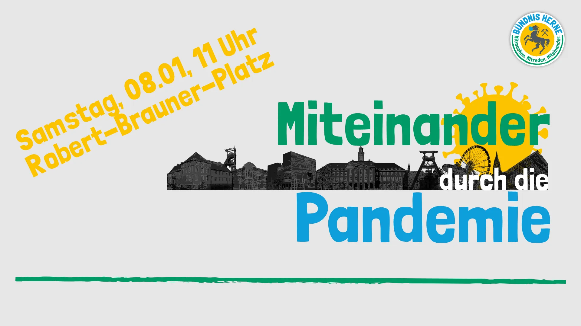 SharePic zur Kundgebung "Herner Plätze: Miteinander durch die Pandemie! (08.01.2022)"