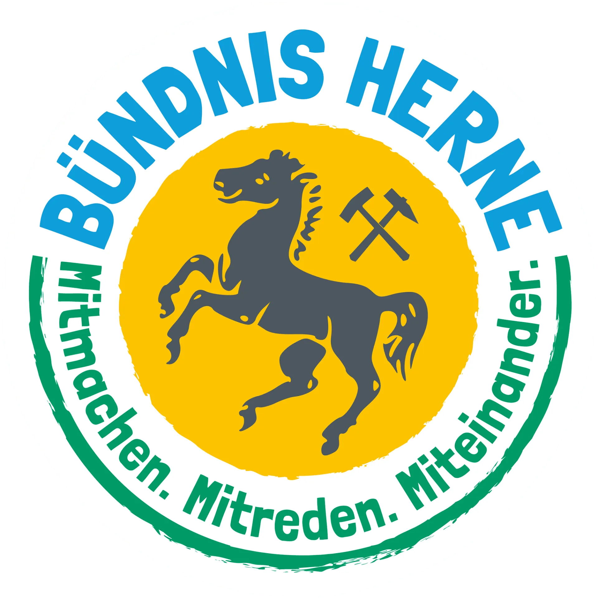 Logo des Bündnis Herne v1 rund mit weißen Hintergrund