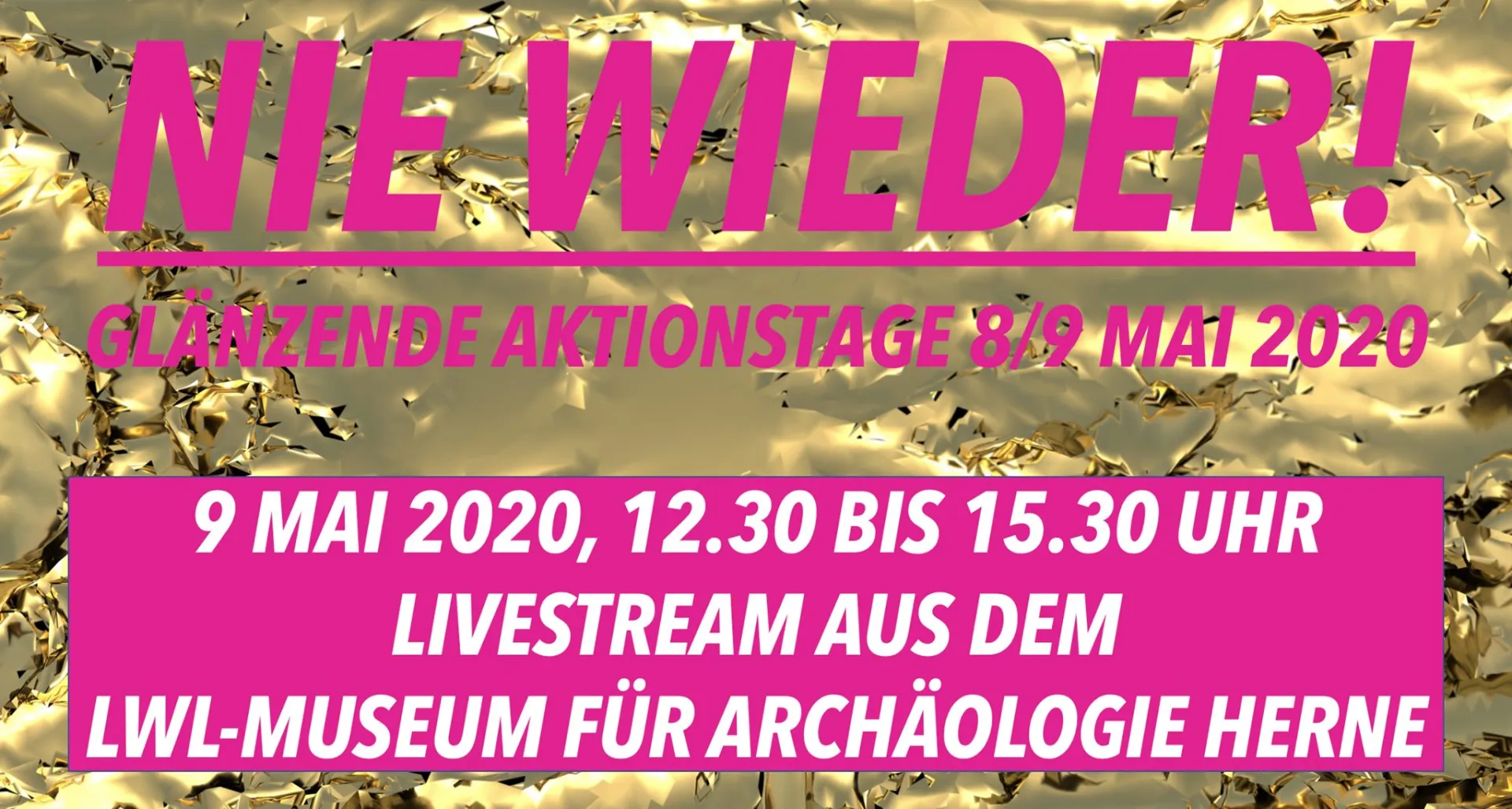 SharePic zum Livestream "Glänzende Aktionstage zum Tag der Befreiung"