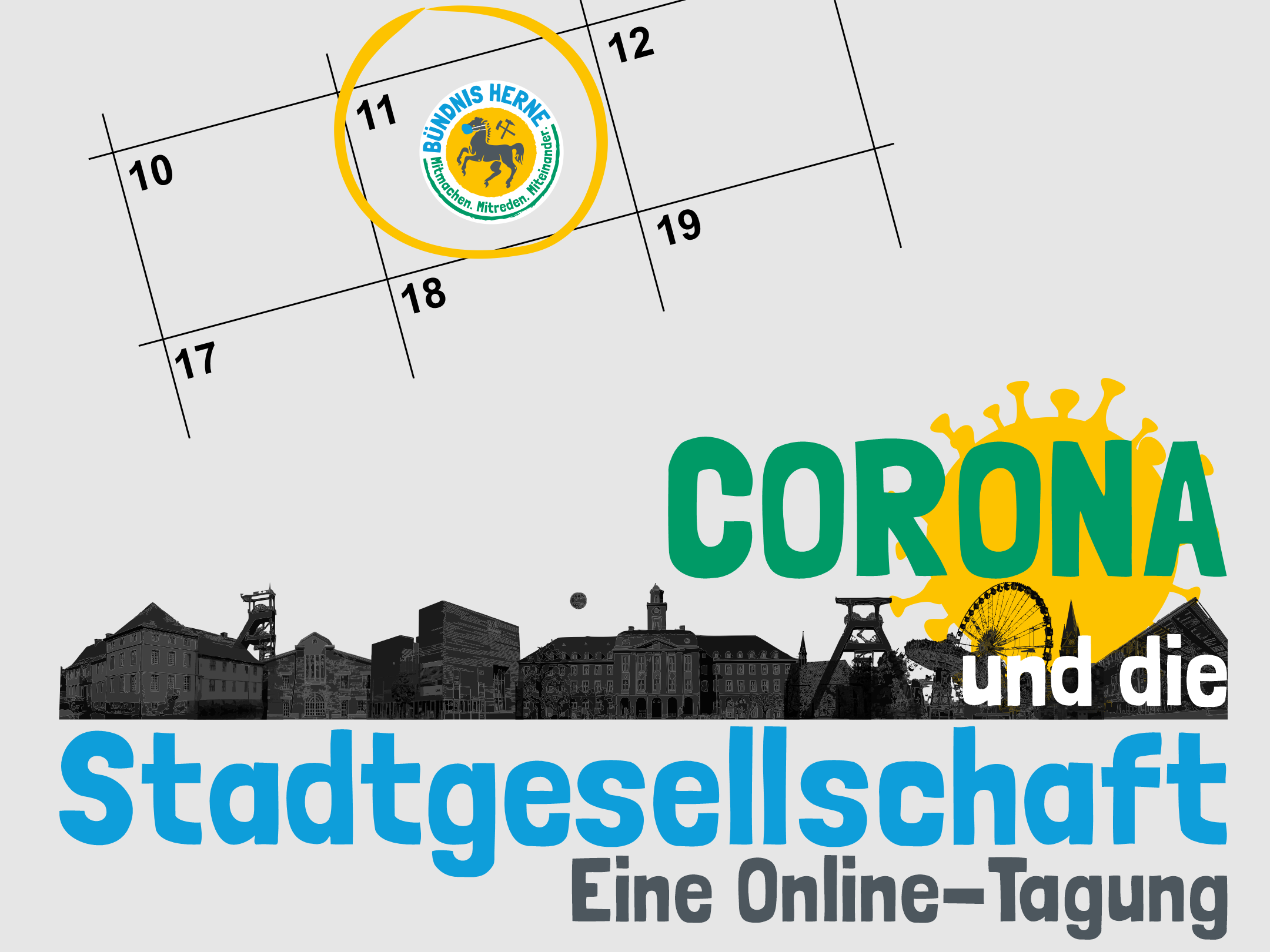 Ankündigung der Online-Tagung "Corona und die Stadtgesellschaft"
