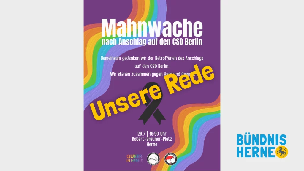 SharePic Mahnwache CSD Berlin Redebeitrag