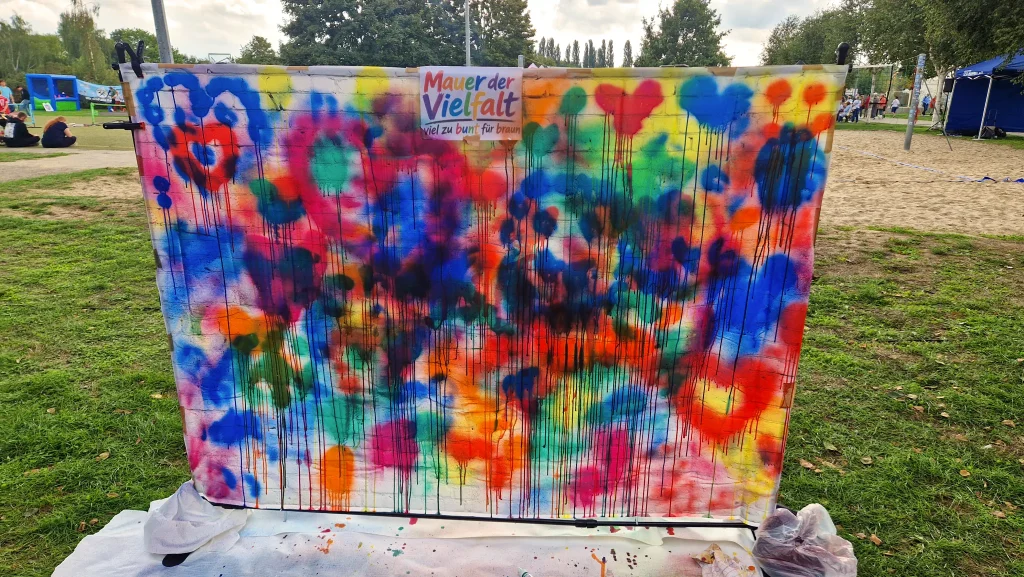 Schon zur Mitte des Festes ist eine Seite bunt gestaltet